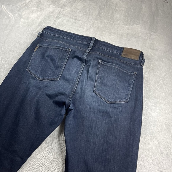 Paige Jeans Mens 38x30 Blue Federal Slim Straight Leg Stretch Dark Wash Denim - Picture 10 of 11